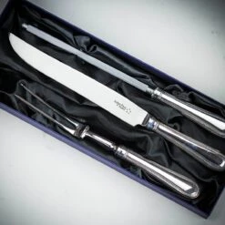 Arthur Price Of England Three Piece Silver Plated Carving Set - Bead