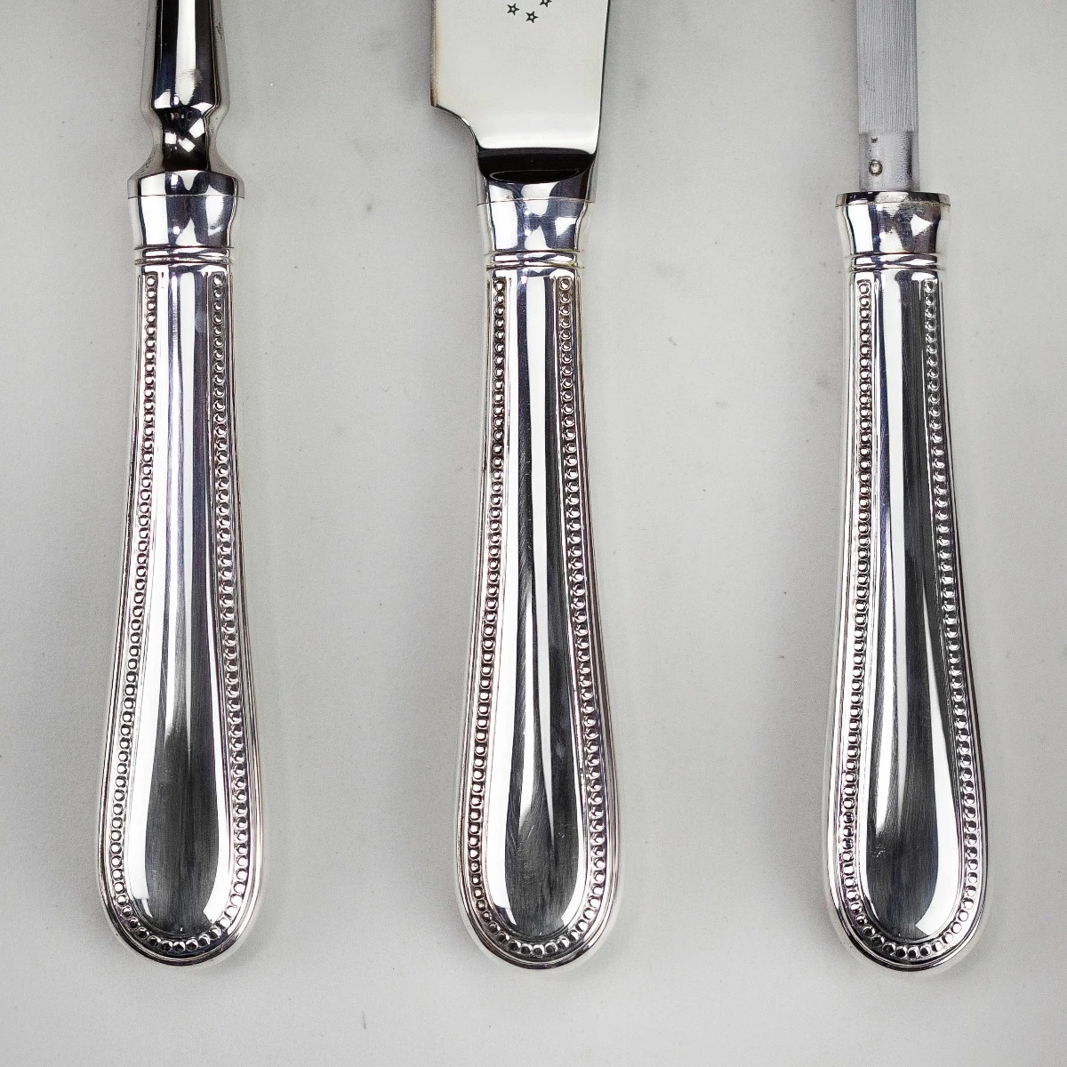 Arthur Price Of England Three Piece Silver Plated Carving Set - Bead 5 Arthur Price Of England Three Piece Silver Plated Carving Set - Bead - Image 3