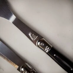 Jean Dubost Laguiole Two Piece Carving Set With Black Handle 7 Jean Dubost Laguiole Two Piece Carving Set With Black Handle -Kitchen Knife Store carvingsetopenbox2