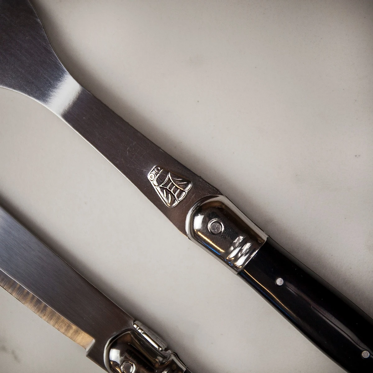 Jean Dubost Laguiole Two Piece Carving Set With Black Handle 5 Jean Dubost Laguiole Two Piece Carving Set With Black Handle - Image 3