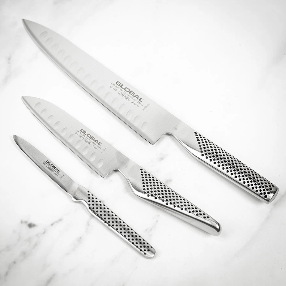 Global Air-Kaze Three Piece Knife Set 3 Global Air-Kaze Three Piece Knife Set