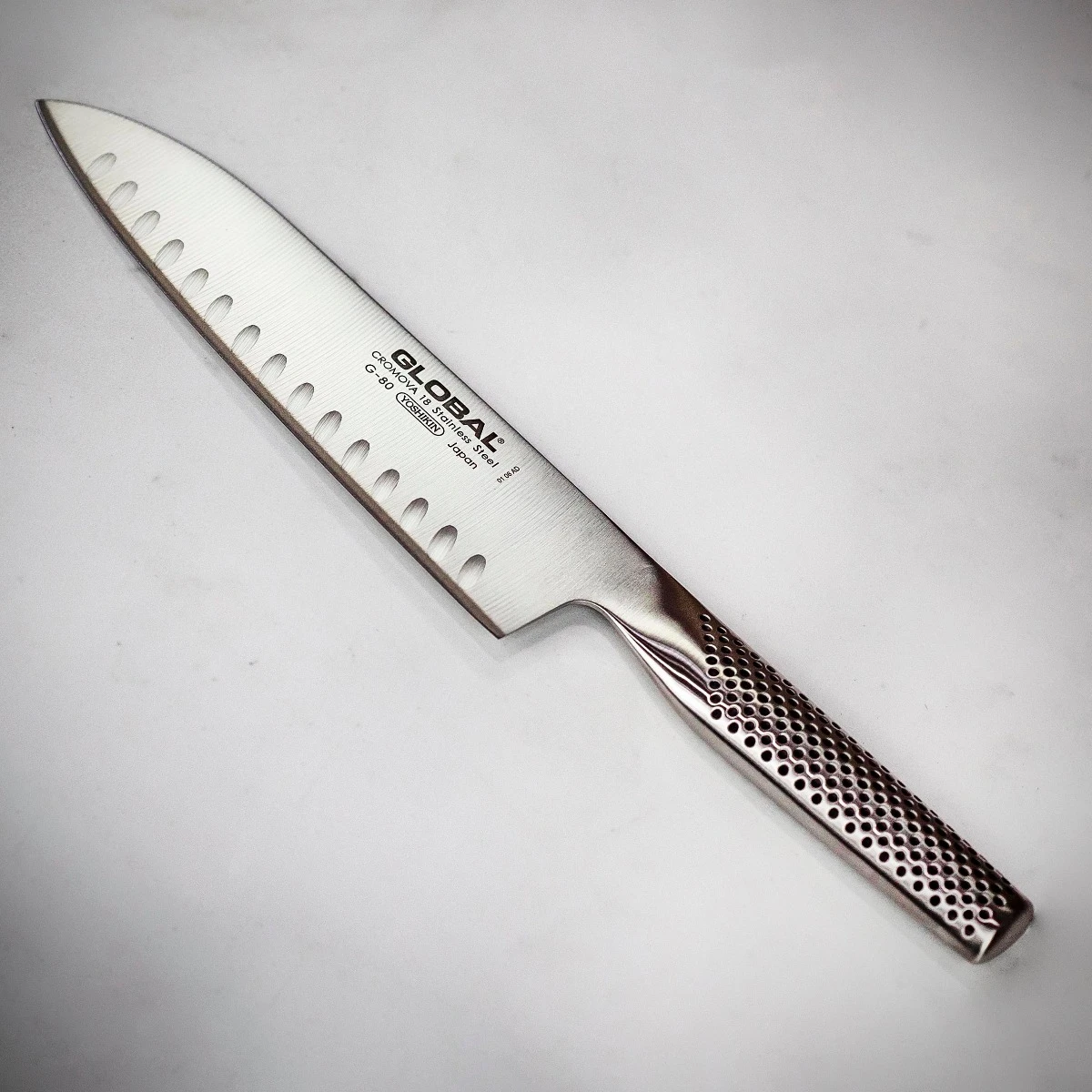 Global 18cm Fluted Santoku Knife 5 Global 18cm Fluted Santoku Knife - Image 3