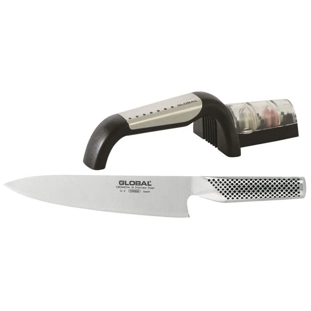 Global Knife Sets Global 2 Piece Set Of G-2 And GS-440/SS Sharpener 3 Global Knife Sets Global 2 Piece Set Of G-2 And GS-440/SS Sharpener