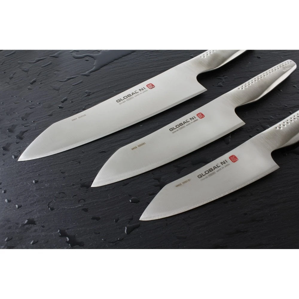 Global Ni 3 Piece Knife Set Including GN-002, GNM-01 & GNFS-01 9 Global Ni 3 Piece Knife Set Including GN-002, GNM-01 & GNFS-01 - Image 7