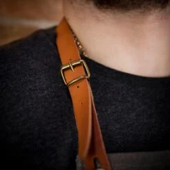 Crafted Washed Canvas Apron 15 Crafted Washed Canvas Apron -Kitchen Knife Store greycanvas3 1