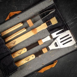 Fallen Fruits Denim BBQ Tool Set