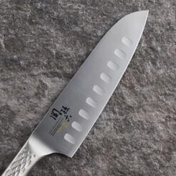 Kai Seki Shoso Santoku Knife Scalloped Blade 16.5cm -Kitchen Knife Store kai seki magoroku shoso santoku knife scalloped blade 16cm 2