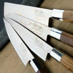 Katana Saya Flame 18cm Damascus Nakiri Knife 26 Katana Saya Flame 18cm Damascus Nakiri Knife -Kitchen Knife Store katana flame lifestyle 01 v2 compressed 01 9b383766 f4ef 4285 b6da cacf1f13ff7e 1