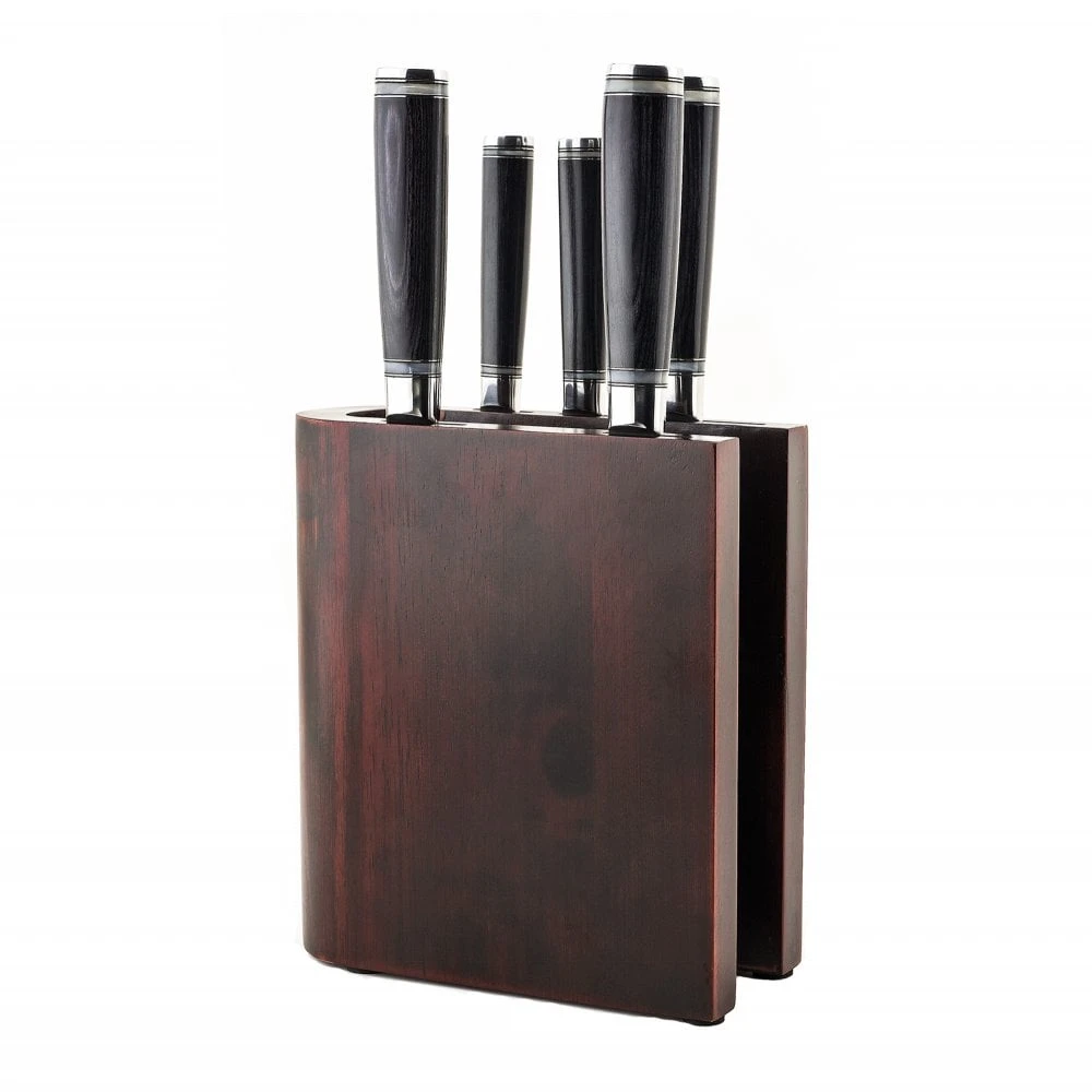 Katana Saya Pakkawood Katana Saya Pakkawood 6 Piece Knife Block Set 3 Katana Saya Pakkawood Katana Saya Pakkawood 6 Piece Knife Block Set