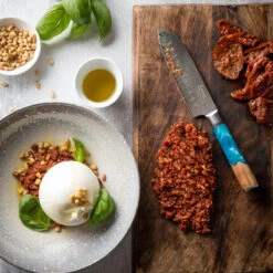 Katana Saya Ocean 12cm Damascus Santoku Knife -Kitchen Knife Store katanaelements 4of39