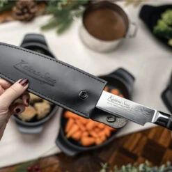 Katana Saya Pakkawood 20cm Damascus Carving Knife -Kitchen Knife Store katanasayalifestyle07 ksl 15