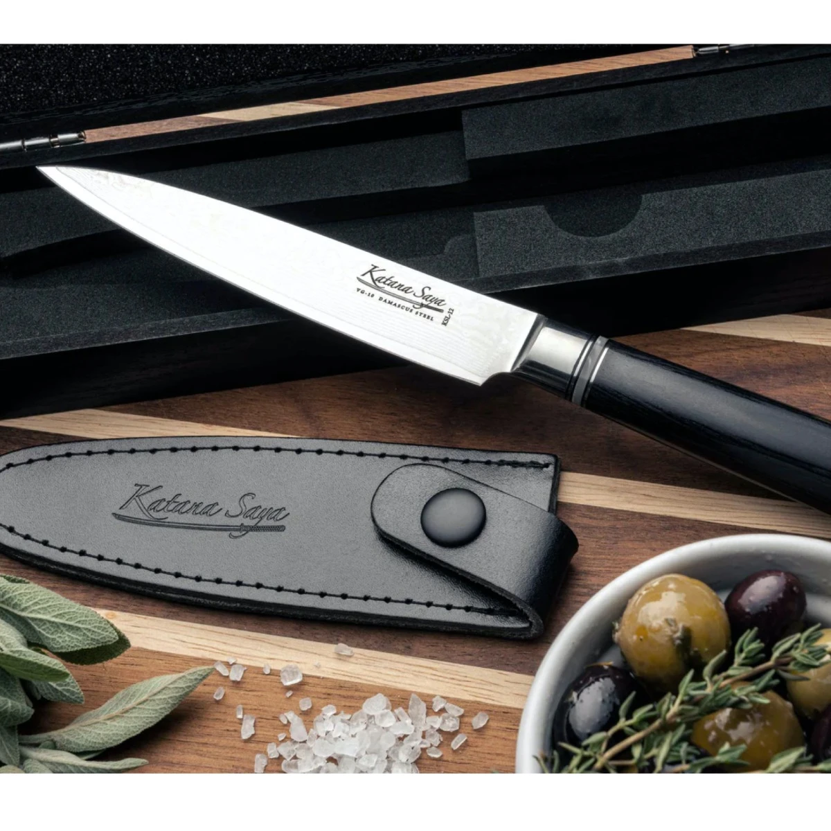 Katana Saya Pakkawood 12cm Utility Knife 7 Katana Saya Pakkawood 12cm Utility Knife - Image 5