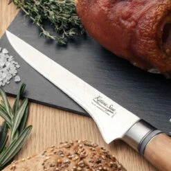 Katana Saya Olivewood 15cm Damascus Boning Knife -Kitchen Knife Store katanasayalifestyle20 kso 13