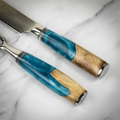 Katana Saya Ocean 2pc Damascus Carving Set -Kitchen Knife Store keb2015 2 barbour oceancarving 5