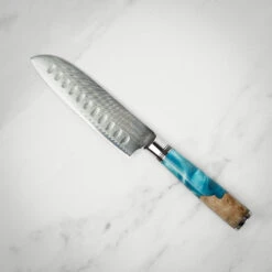 Katana Saya Ocean 12cm Damascus Santoku Knife -Kitchen Knife Store keb 01 katanasaya knife 3