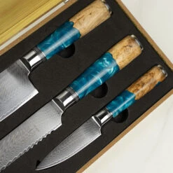 Katana Saya Ocean 3pc Damascus Knife Set -Kitchen Knife Store keb 3167 katanasaya 3knives 2