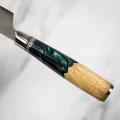 Katana Saya Rainforest 18cm Damascus Nakiri Knife 14 Katana Saya Rainforest 18cm Damascus Nakiri Knife -Kitchen Knife Store keg 03 katanasaya damascus nakiri rainforest 3