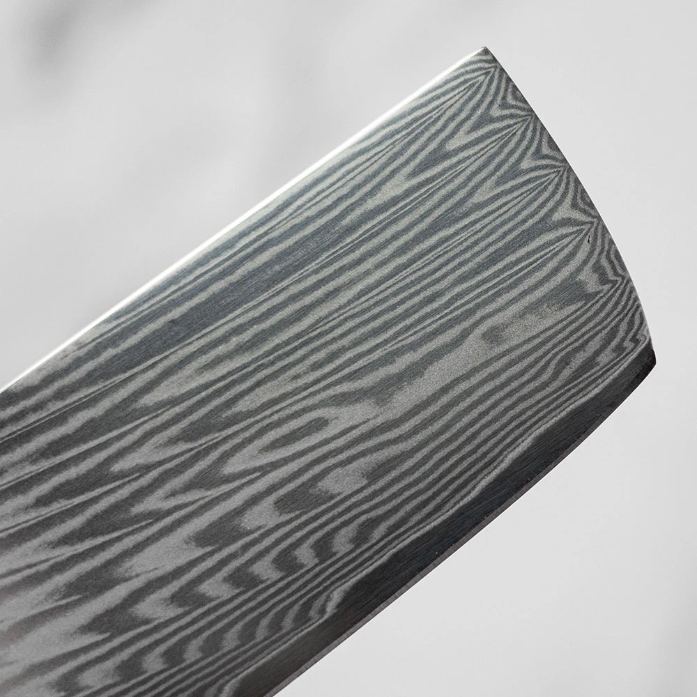 Katana Saya Volcanic 18cm Damascus Nakiri Knife 9 Katana Saya Volcanic 18cm Damascus Nakiri Knife - Image 7