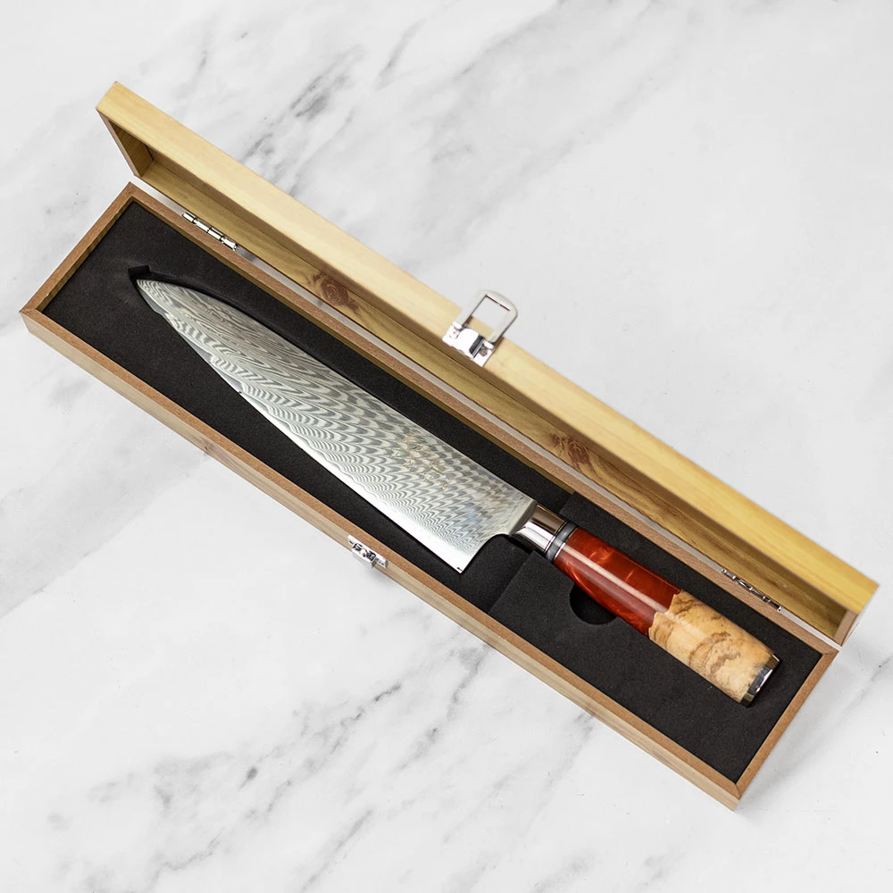 Katana Saya Volcanic 20cm Damascus Gyuto Knife 3 Katana Saya Volcanic 20cm Damascus Gyuto Knife