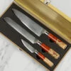 Katana Saya Volcanic 3pc Damascus Knife Set -Kitchen Knife Store ker 3167 katanasaya volcano 3knives 1