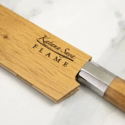 Katana Saya Flame 18cm Damascus Nakiri Knife 19 Katana Saya Flame 18cm Damascus Nakiri Knife -Kitchen Knife Store kfo 03 katanasaya nakiri olivewood 18cm flame 6