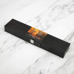 Katana Saya Flame 15cm Damascus Chef's Knife -Kitchen Knife Store kfo 14 katanasaya flame chef olivewood 20cm box