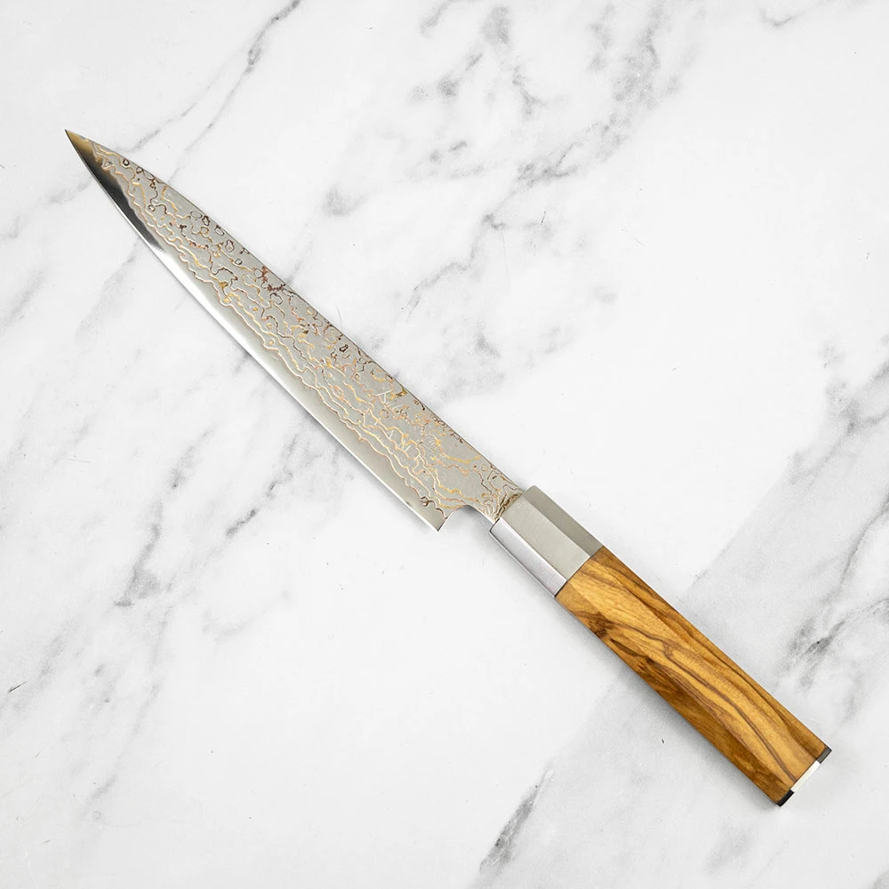 Katana Saya Flame 20cm Damascus Carving Knife 5 Katana Saya Flame 20cm Damascus Carving Knife - Image 3