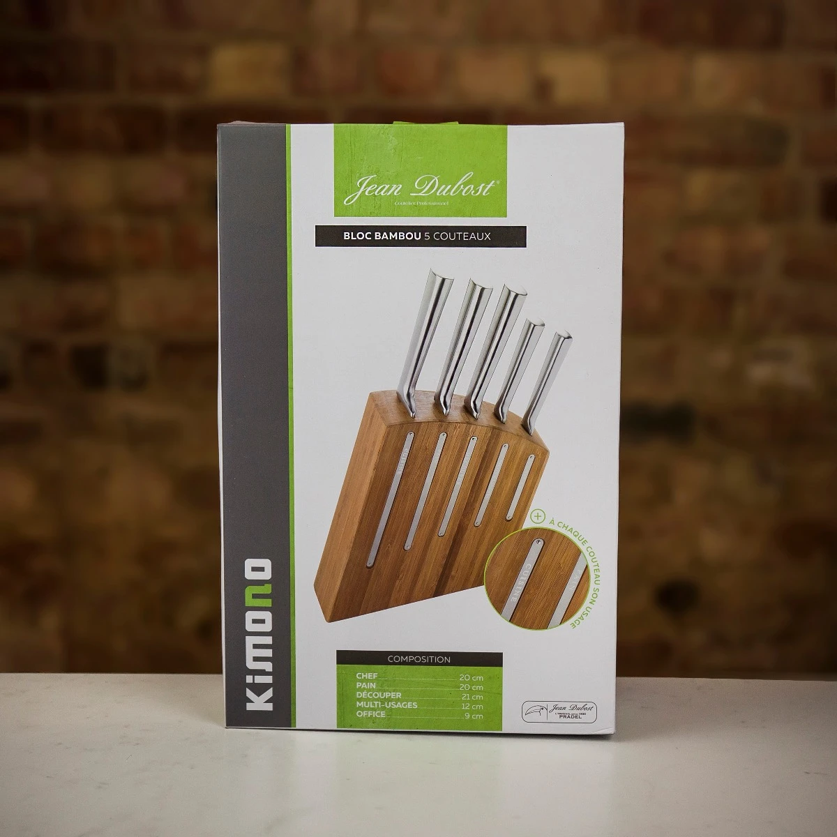 Jean Dubost Kimono Kitchen Pradel Knife Set With Bamboo Knife Block 10 Jean Dubost Kimono Kitchen Pradel Knife Set With Bamboo Knife Block - Image 8