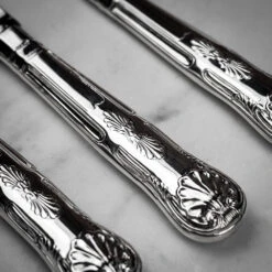 Arthur Price Of England Kings Silver Plate 3pc Carving Set -Kitchen Knife Store kipi0701 kingscarvingset 3