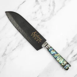 Katana Saya Pearl 18cm Damascus Santoku Knife 18 Katana Saya Pearl 18cm Damascus Santoku Knife -Kitchen Knife Store kp 02 katanasaya pearl santoku 18cm 7
