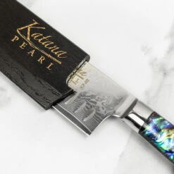 Katana Saya Pearl 18cm Damascus Santoku Knife 19 Katana Saya Pearl 18cm Damascus Santoku Knife -Kitchen Knife Store kp 02 katanasaya pearl santoku 18cm 8