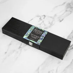 Katana Saya Pearl 2pc Damascus Carving Set -Kitchen Knife Store kp 2015 katanasaya pearl piece carving set box