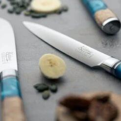 Katana Saya Ocean 6pc Damascus Knife Block Set -Kitchen Knife Store kselementslifestyle02 ocean keb 12 keb 01