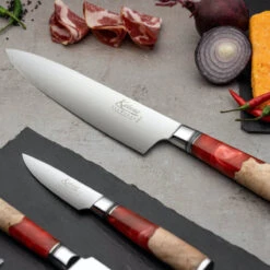 Katana Saya Volcanic 3pc Damascus Knife Set -Kitchen Knife Store kselementslifestyle08 volcanic ker 17 ker 11