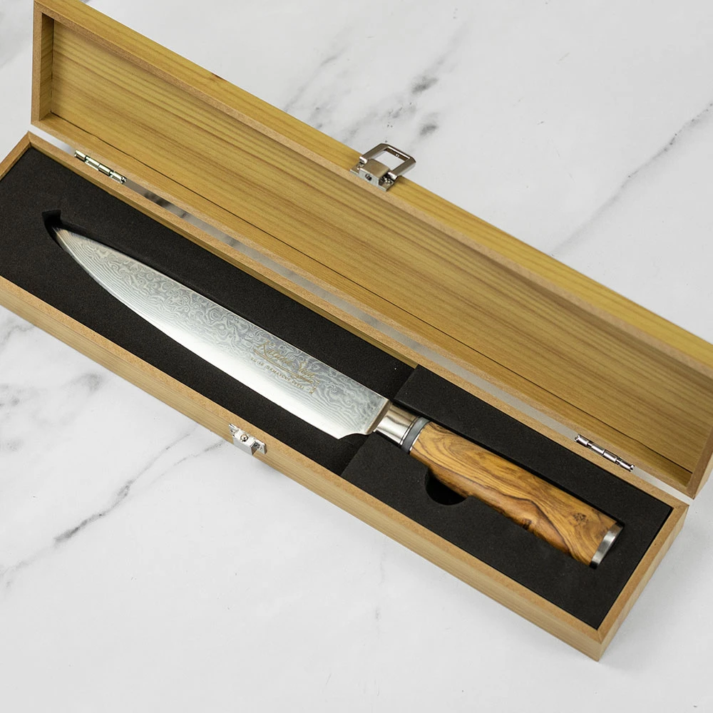 Katana Saya Olivewood 20cm Damascus Carving Knife 3 Katana Saya Olivewood 20cm Damascus Carving Knife