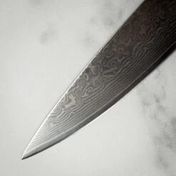 Katana Saya Olivewood 20cm Damascus Carving Knife 15 Katana Saya Olivewood 20cm Damascus Carving Knife -Kitchen Knife Store kso15 katanasaya damascus 7