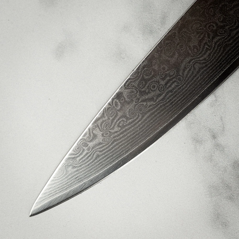 Katana Saya Olivewood 20cm Damascus Carving Knife 8 Katana Saya Olivewood 20cm Damascus Carving Knife - Image 6