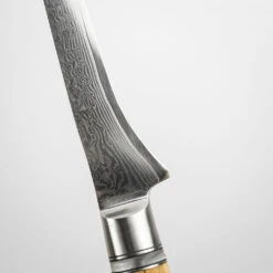 Katana Saya Olivewood 15cm Damascus Boning Knife -Kitchen Knife Store kso 13 katanasaya olivewood boning knife 4
