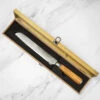 Katana Saya Olivewood 20cm Bread Knife 2 Katana Saya Olivewood 20cm Bread Knife -Kitchen Knife Store kso 16 katanasaya olive wood bread 1
