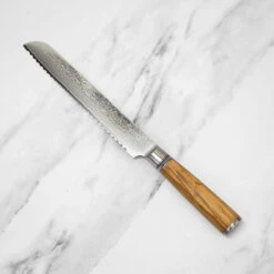 Katana Saya Olivewood 20cm Bread Knife -Kitchen Knife Store kso 16 katanasaya olive wood bread 2