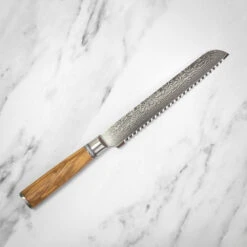 Katana Saya Olivewood 20cm Bread Knife -Kitchen Knife Store kso 16 katanasaya olive wood bread 3