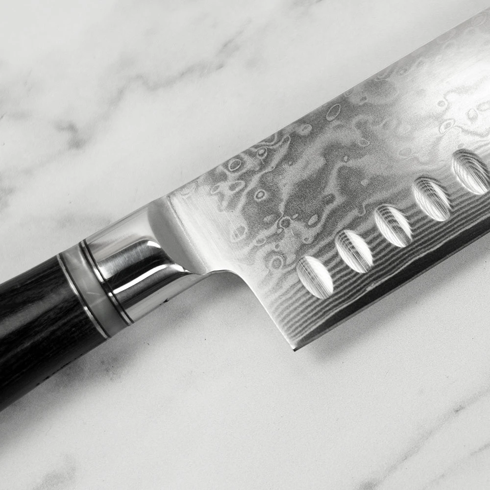 Katana Saya Pakkawood 18cm Damascus Santoku Knife 8 Katana Saya Pakkawood 18cm Damascus Santoku Knife - Image 6