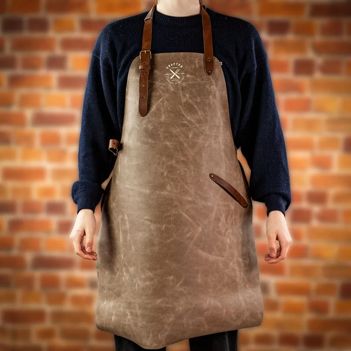 Crafted Vintage Leather Apron 5 Crafted Vintage Leather Apron - Image 3
