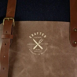 Crafted Vintage Leather Apron 29 Crafted Vintage Leather Apron -Kitchen Knife Store leatheraprongrey 4 1