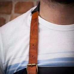 Crafted Vintage Leather Apron 26 Crafted Vintage Leather Apron -Kitchen Knife Store longblackapron4 1