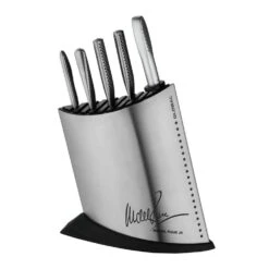 Michel Roux Jnr Global 7 Piece MRJ Knife Block Set In Stainless Steel