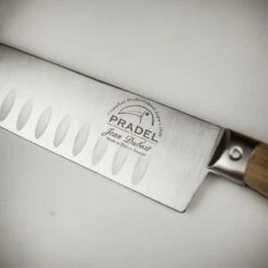 Jean Dubost Pradel 1920 Oak Handle 6.5" Santoku Knife -Kitchen Knife Store oaksantoku5