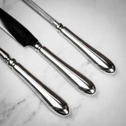 Arthur Price Of England Old English Silver Plate 3pc Carving Set -Kitchen Knife Store oepi0701 oldenglishcarvingset 3