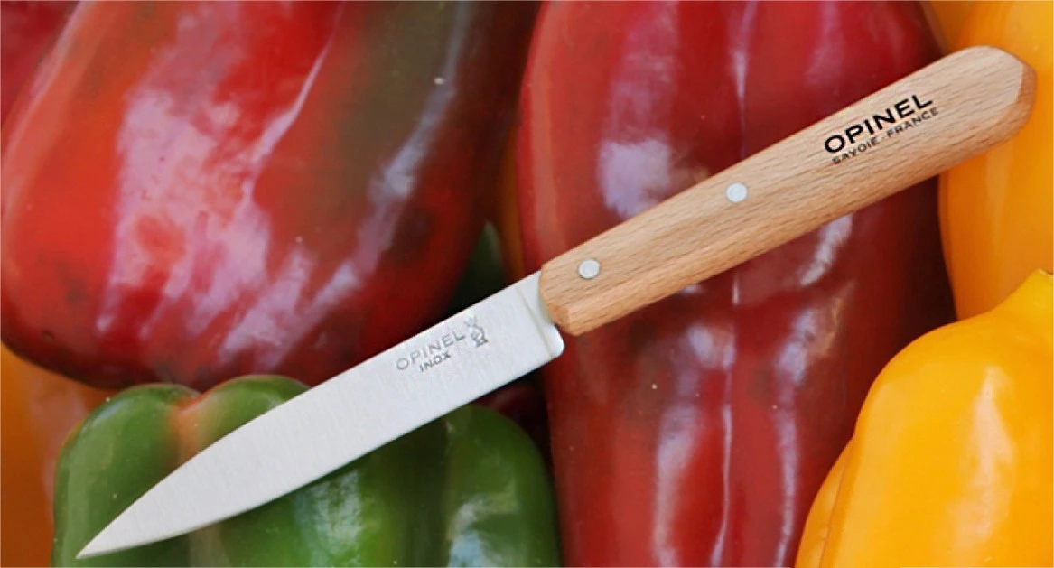 Opinel N°112 Set Of 2 Paring Knives 10cm With Beech Wood Handles 4 Opinel N°112 Set Of 2 Paring Knives 10cm With Beech Wood Handles - Image 2