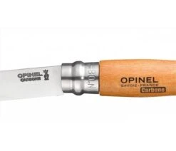 Opinel Set: Folding Knife N°08 Carbon Steel Blade 8.5cm + Sheath -Kitchen Knife Store opinel set folding knife n08 sheath 3
